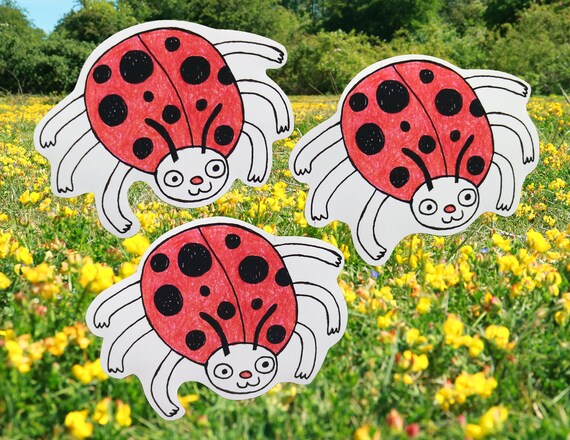 Schmucketiketten Mariechenkäfer selbstklebend Aufkleber Sticker Stickerbogen Schmucketiketten Mariechenkäfer selbstklebend Aufkleber Sticker Stickerbogen