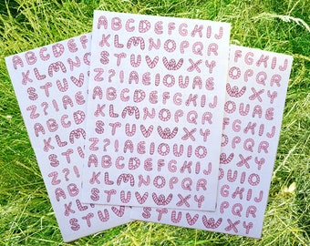 wormphabet sticker sheet a to z alphabet letters