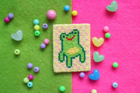 wallpapers Froggy Chair Pixel Art Grid froggy chair cross stitch patch embroidery pixel art