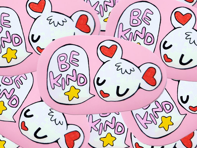 be kind rat valentine sticker image 1