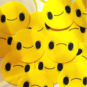 smiley frowny face sticker