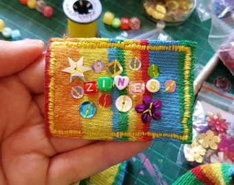 zines handmade rainbow patch