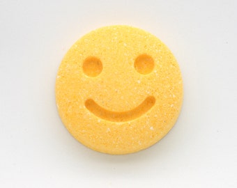 Smiley Emoji Bath Bomb - emoticon, bath bombs, bath fizzy, bath fizzies, texting, cell phone, emotions, smiley face, happy, party favor