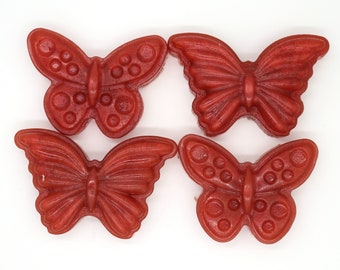 4 Butterfly Guest Soaps - party favor, spring, summer, insect, mariposa, papillon, guest soap, gift soap, bathroom decor, wedding favor