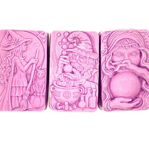 All the Magick Makers Set of 3 Full-Sized Soaps witch, wizard, mage, alchemy, alchemist, scry, fortune teller, gypsy, prognosticator image 3