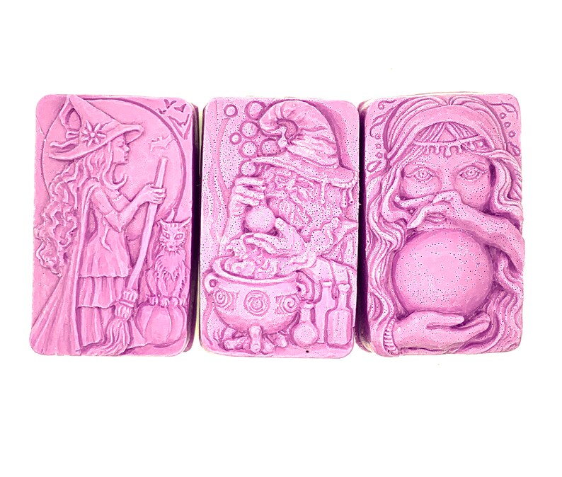 All the Magick Makers Set of 3 Full-Sized Soaps witch, wizard, mage, alchemy, alchemist, scry, fortune teller, gypsy, prognosticator image 3