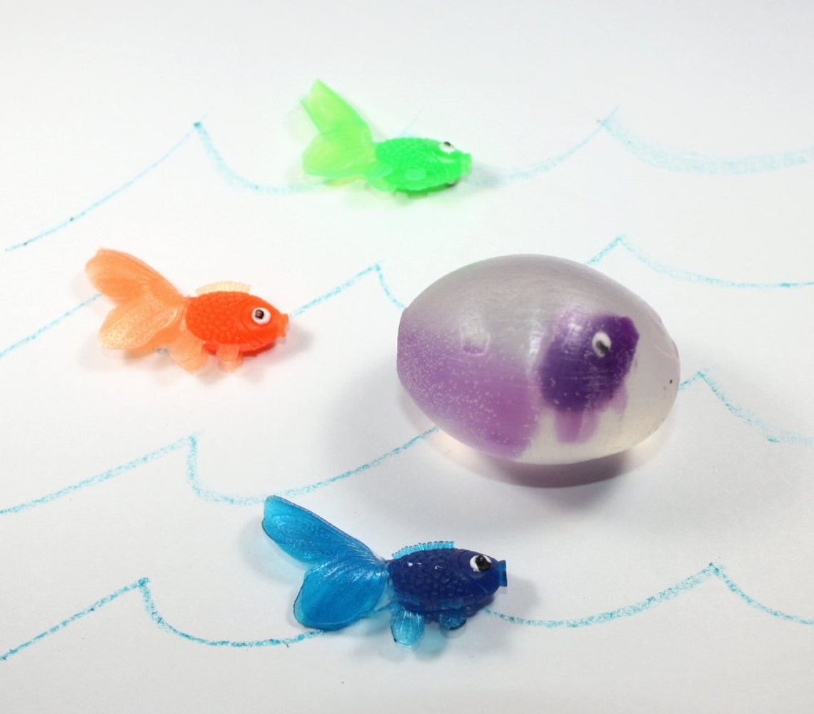 Fish Eggs or Fish in a Bubble Soap toy in soap party favor