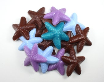 Itty Bitty Starfish Committee - set of 8 single use soaps - party favors, wedding decor, guest soaps, travel soaps, seaside, ocean theme