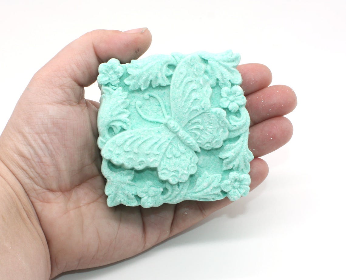 Butterfly and Flowers Bath Bomb Bath Fizzy Bath Fizzies Etsy