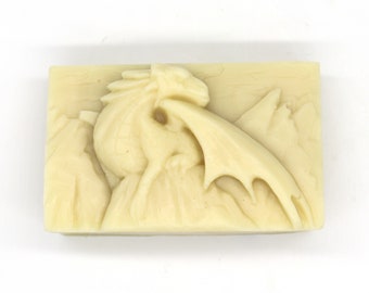 Earth Dragon Solid Lotion Bar - solid lotion, all natural, vegetarian, stocking stuffer, party favor, dragon lover, dragon party, for men