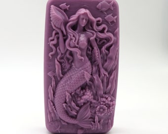 Mermaid Soap - Style #1 - fantasy creatures, siren, mermaid party, ocean, mythological, sea, aquatic, fish tale, fish tail, mermaid decor