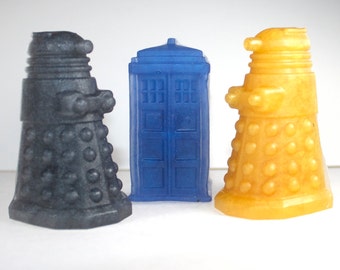 Timey Wimey Wishy Washy - 3 Doctor Who Soaps - science fiction, BBC, The Doctor, TARDIS, Dalek, regeneration, time travel, robots