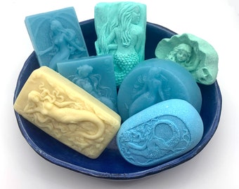 Large Mermaid Bath and Body Box - Soaps, Bath Bombs and Solid Lotion - mermaid, mermaid party, gift set, soap set, mermaid surprise box