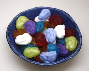 Itty Bitty Soap Bunny Committee - 12 tiny rabbit soaps - one use, single use soaps, party favors, easter, alice in wonderland, wedding decor