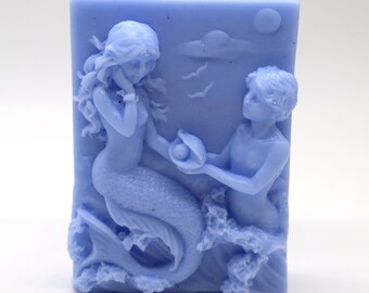 Mermaid Engagement Soap - party favor, mermaid soap, guest soap, fantasy creatures, mermaid party, merman, will you marry me