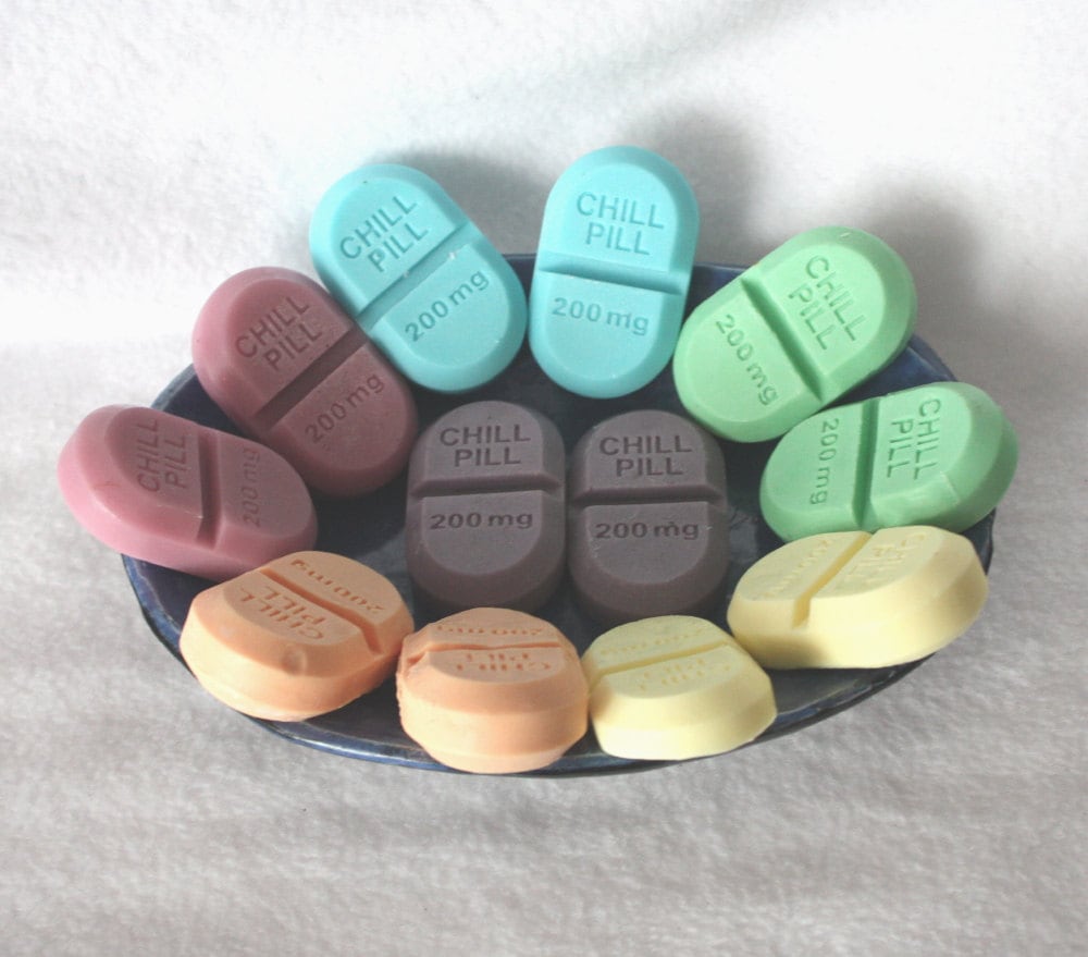 One Dozen Soap Party Favors Chill Pills Novelty Gag Soap Etsy