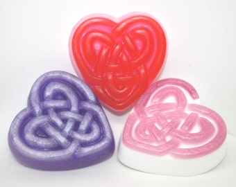 Celtic Heart Soap - Valentines Day, Valentine's Day, hearts, love, party favor, valentine gift, stocking stuffer, mother's day, father's day