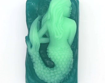 Mermaid Soap - Style #5 - fantasy creatures, siren, mermaid party, ocean, mythological, sea, aquatic, fish tale, fish tail, mermaid decor