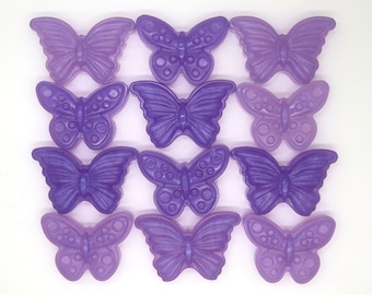 12 Butterfly Guest Soaps - party favor, spring, summer, insect, mariposa, papillon, guest soap, gift soap, bathroom decor, wedding favor
