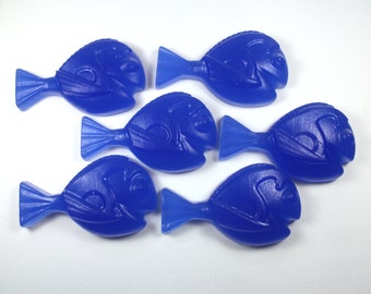 6 Blue Tang Fish Soaps - Dory, Finding Dory, fish soap, nemo, party favor, guest soaps, soap for kids, aquarium, tropical fish, blue fish