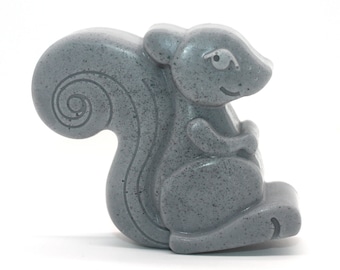 Squirrel Soap - forrest, woodland, woods, animal soap, squirrelly, urban wildlife, party favor, animal party theme, stocking stuffer