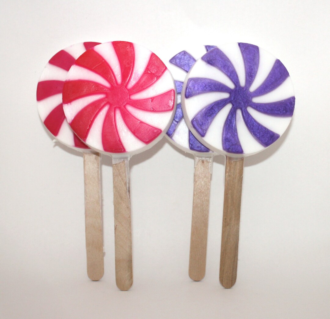 Lollipop/sucker/pinwheel Soaps Set of 4 Candy Baby Etsy
