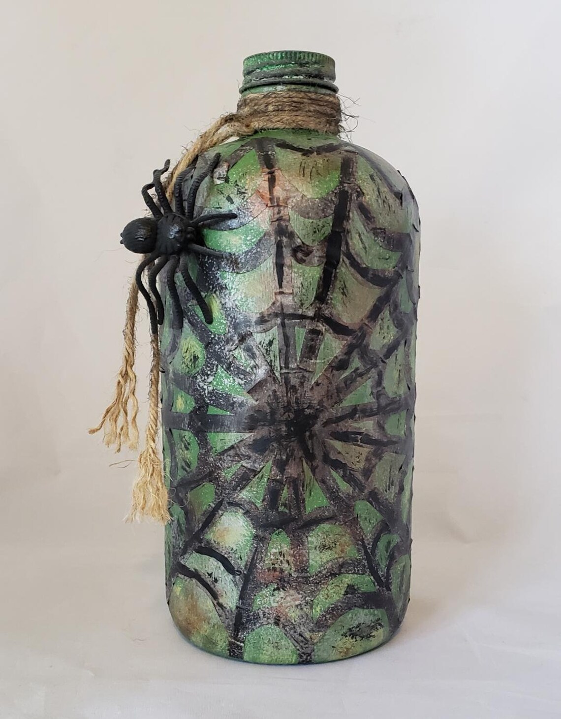 Spider Venom Upcycled Bottle Bottle Art Horror Decor Etsy