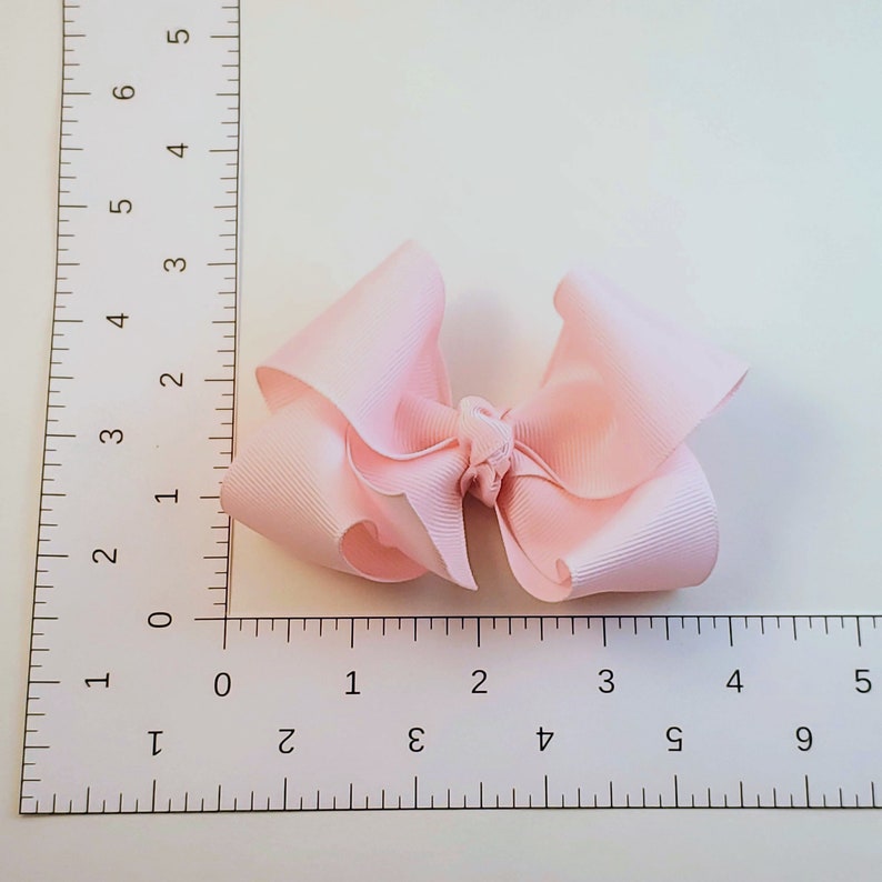 4 Inch Boutique Hair Bow Baby Pink