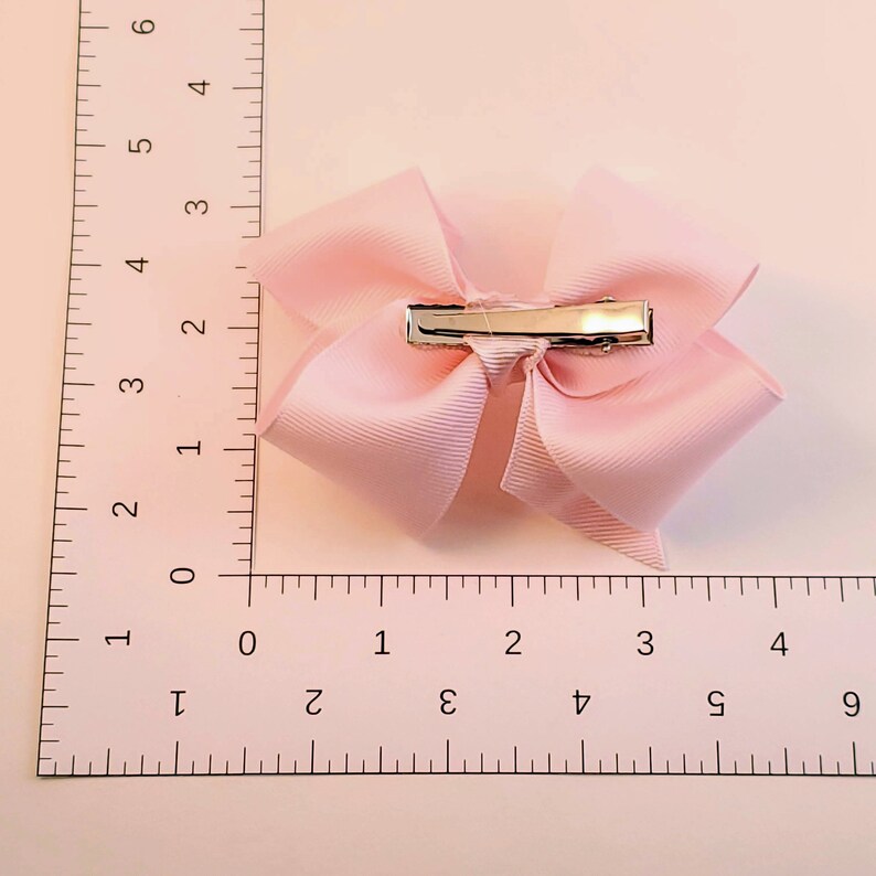 4 Inch Boutique Hair Bow Baby Pink