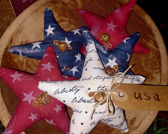 Primitive Americana Patriotic Stars Set Of 5