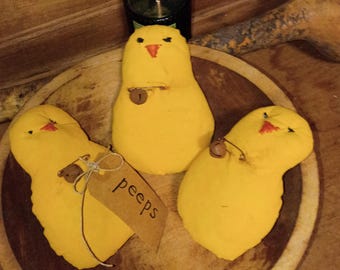 Springtime Easter Country Peep Chick Ornies-Bowl-Set Of 3