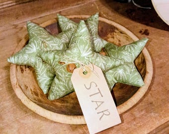 Primitive Stars In Civil War Reproduction Fabric Set of 4