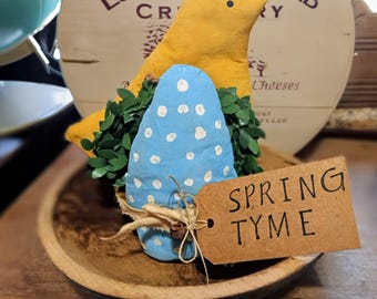 Primitive Country Chick And Egg Ornie