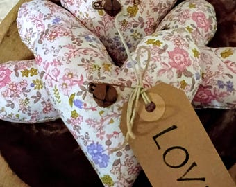 Country Springtime Heart Ornies-Bowl Fillers-Set Of 4