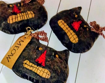 Conjunto de 3 pijamas enterizos con cabeza de gato de estilo folclórico primitivo