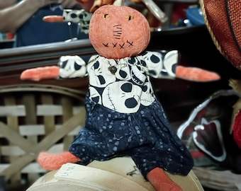Primitive Halloween Ms.Piper Pumpkin Doll