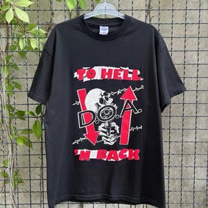 Vintage D.O.A. To Hell N Back Rock Band T-shirt Size L
