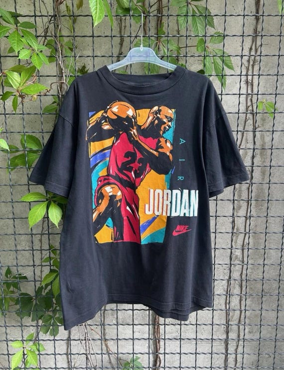 Vintage 90s Nike Air Michael Jordan Streetwear T-shirt Size XL - Etsy