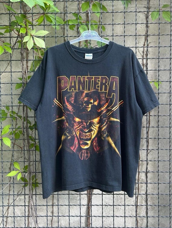 や*ン様 00s Pantera Cowboys from Hell Tシャツ Vintage 2000s Pantera Cowboys From Hell Rock Band T-shirt Size L