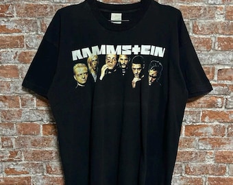 Vintage 90s Rammstein Rock Band T-shirt Size XL