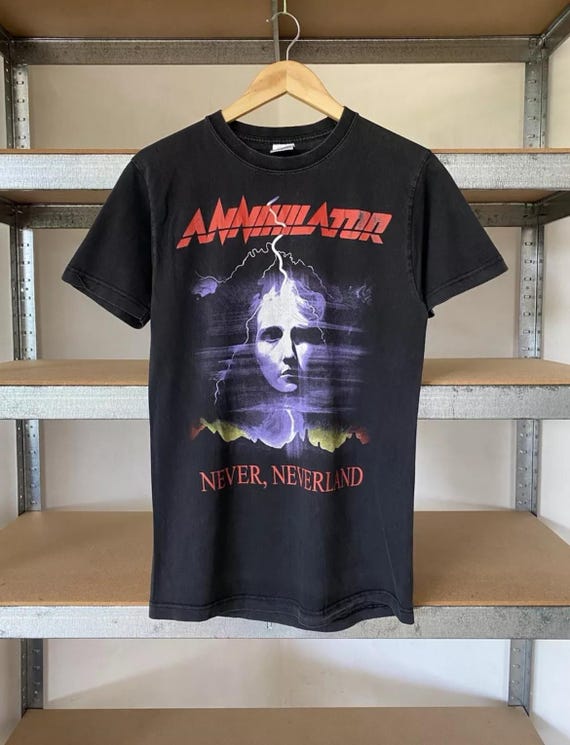 Vintage 90s Annihilator Never Neverland Rock Band T-shirt Size M