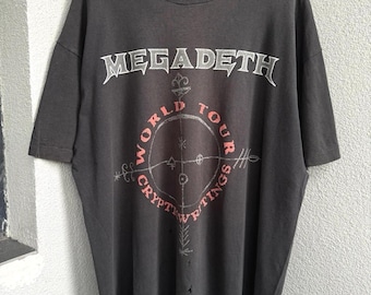 Vintage 1993 Overkill I Hear Black US Tour '93 T Shirt Size XL (W