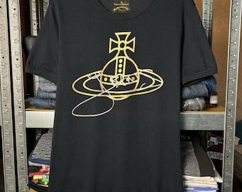 Vivienne Westwood Vintage Anglomalia Orb Navy Blue T-shirt Size M