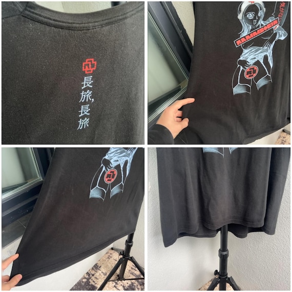 Vintage 2000s Rammstein Anime Nurse Hook Ups Rock Band T-shirt