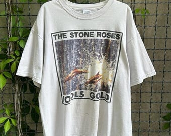 Vintage 90s The Stone Roses Fools Gold Rock Band T-shirt Size XL