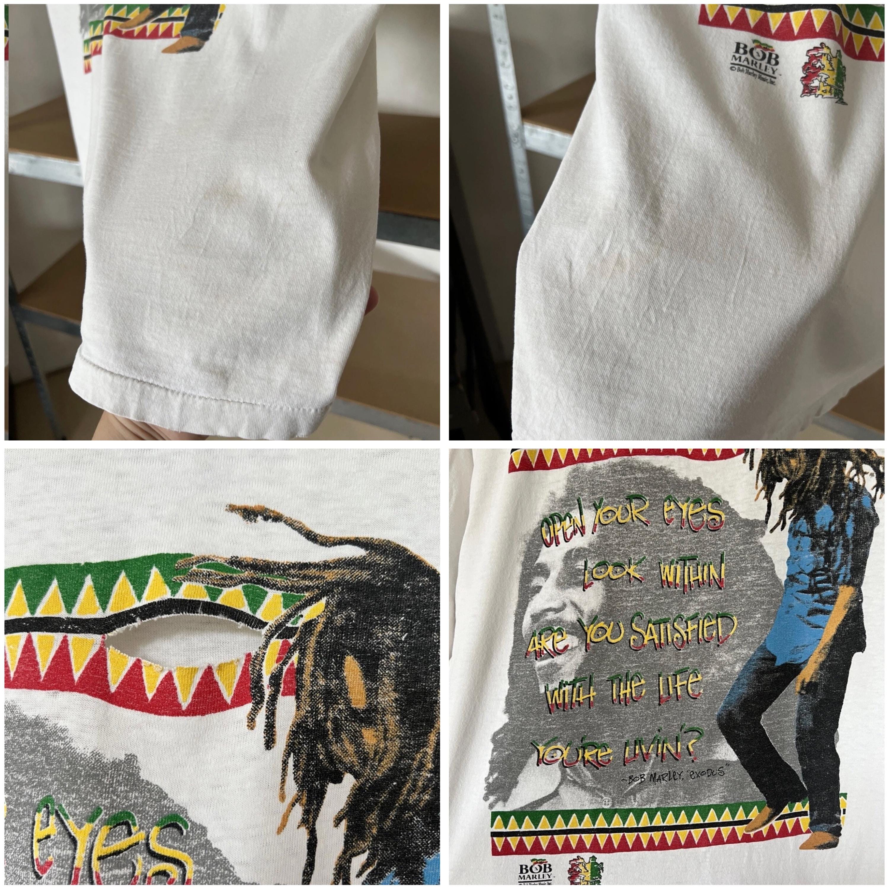T-shirt Vintage Bob Marley Double Face Années 90, Taille XL - Occasion En Bon état