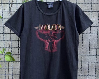 Camiseta vintage de la banda de death metal Immolation de los años 2000, talla S