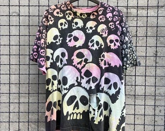 1992 Chris Pinkerton All Over Print Skulls, Liquid Blue Single