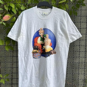 Vintage 1989 Wallace And Gromit Rare Cartoon T-shirt