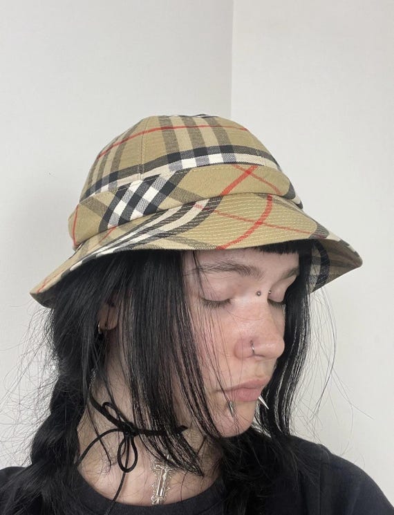 Classic Plaid Bucket Hat in Beige, Black & Red Beige Tartan Bucket Hat – https://britishmade.gifts/ main image 3